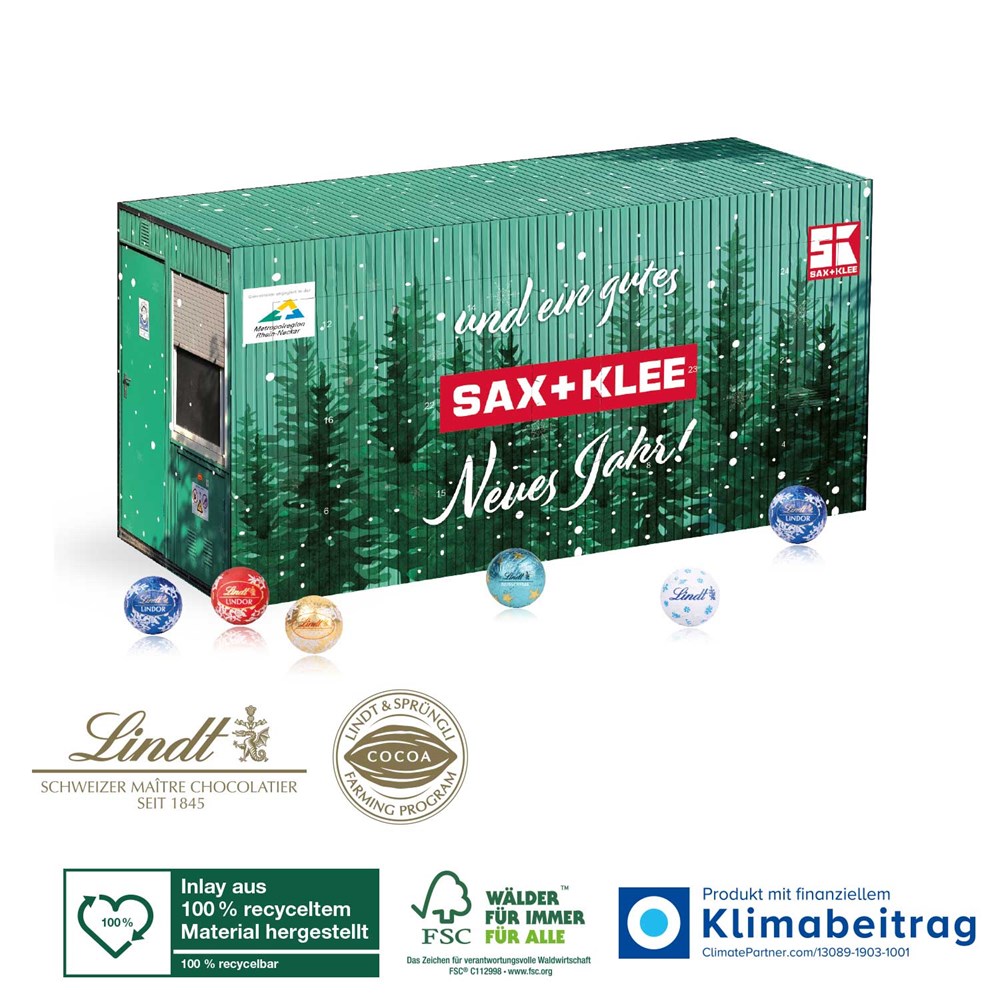 3D Adventskalender Lindt „Container“