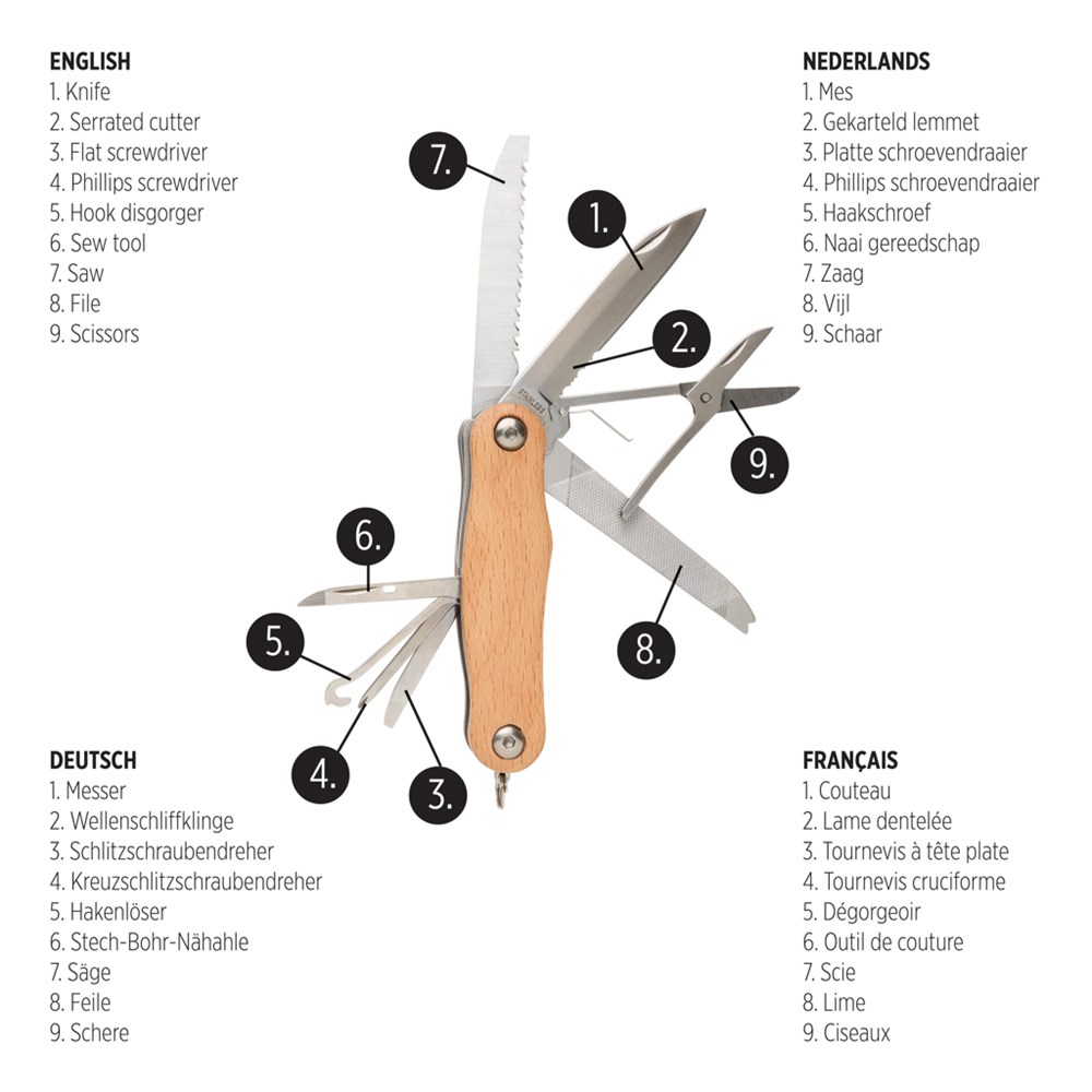 Holz Taschenmesser